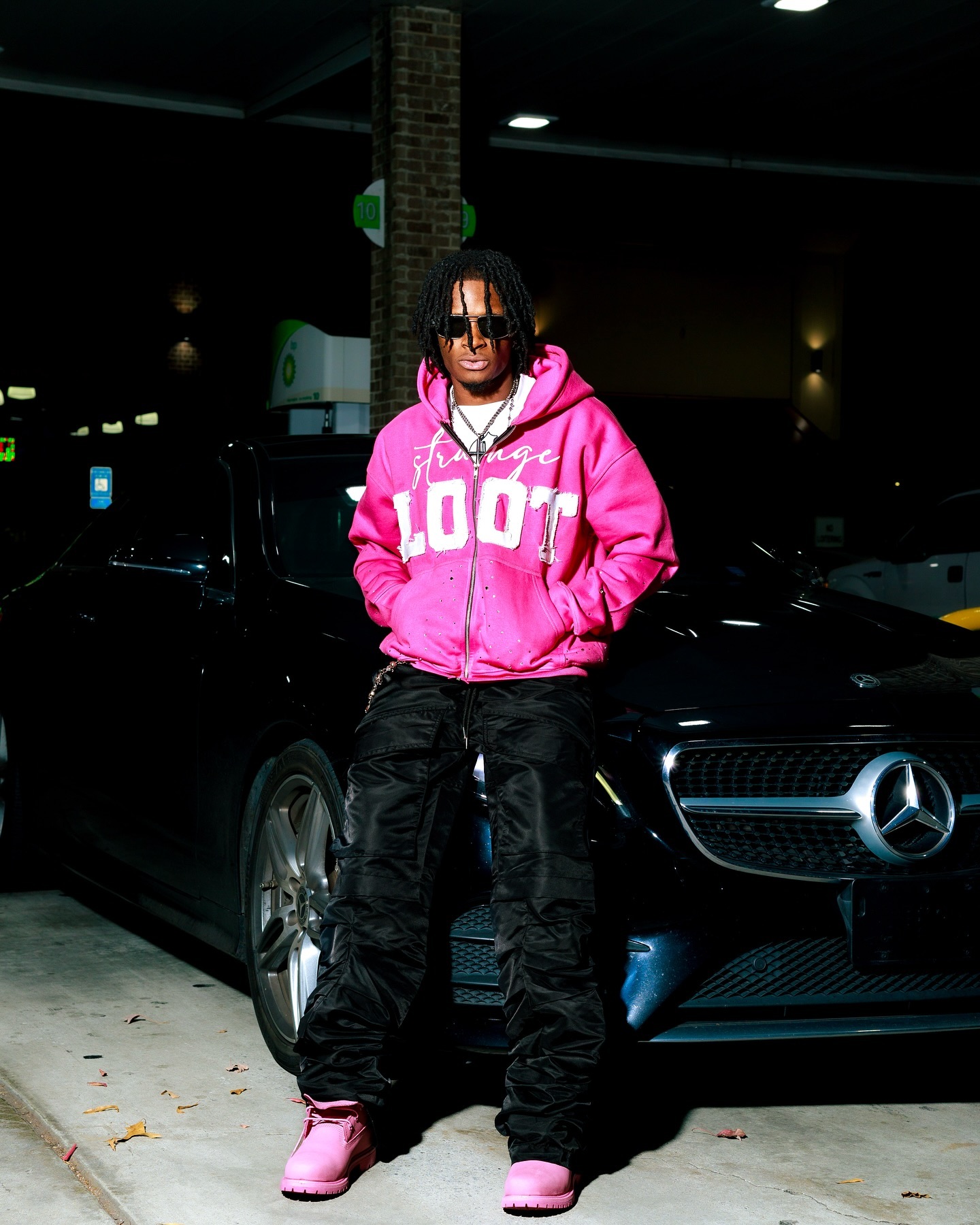 Strange Loot Pink Hoodie